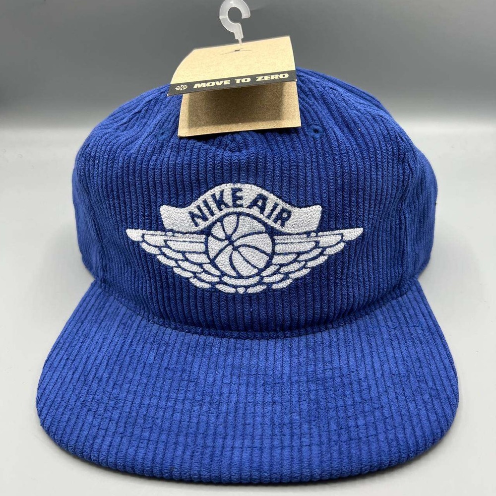 Air Jordan Hat Men Medium-Large Corduroy Jumpman Nike Air Strap Back Cap New M-L